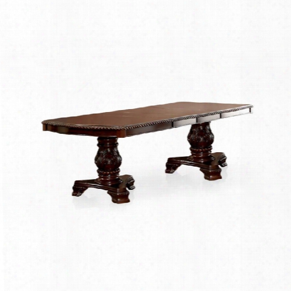 Furniture Of America Ramsaran Extendable Pedestal Dining Table