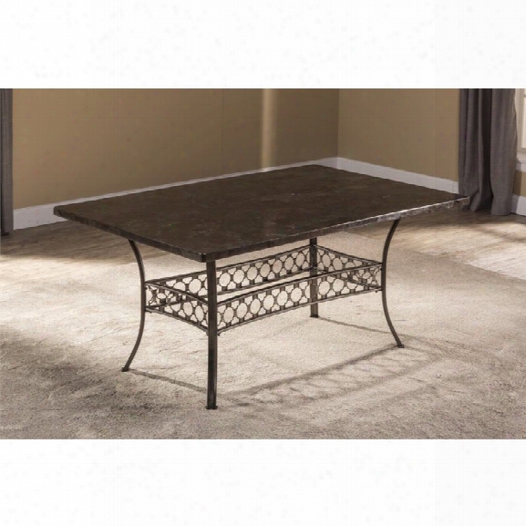 Hillsdale Brescello 66 Dining Table In Charcoal