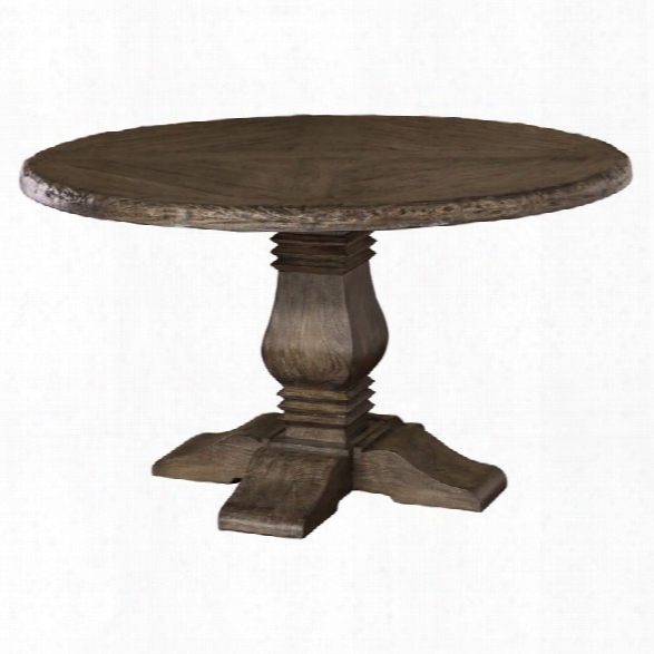 Hillsdale Lorient 54 Round Dining Table In Washed Charcoal Gray