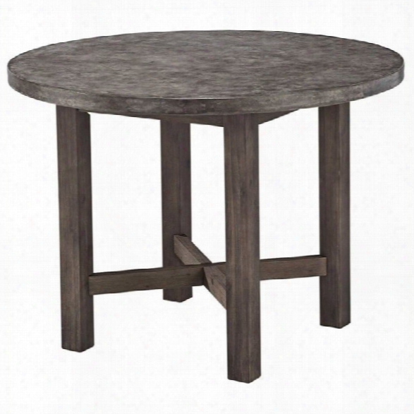 Home Styles Concrete Chic Round Dining Table In Brow Nand Gray