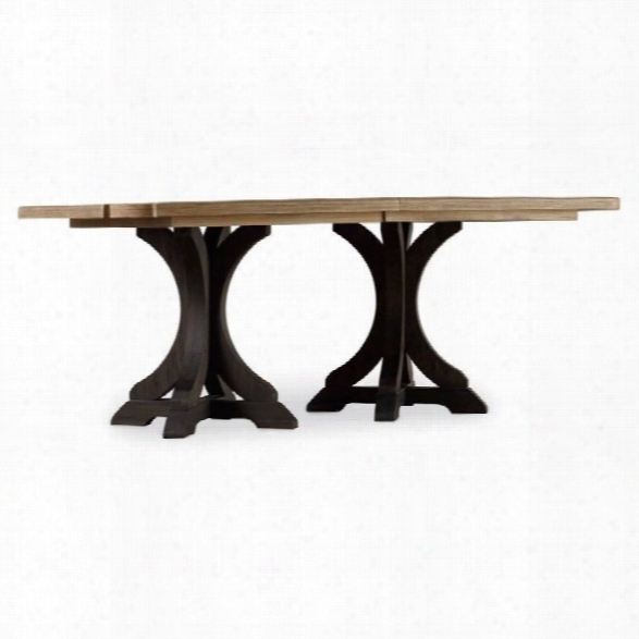 Hooker Furniture Corsica 79 Pedestal Dining Table With 2 Leaves