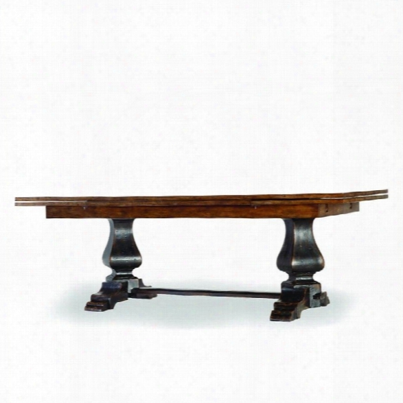 Hooker Furniture Sanctuary Refectory Dining Table In Ebony And Drift