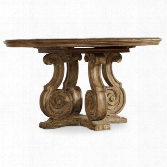 Hooker Furniture Solana 54 Pedestal Dining Table With 20 Leaf In Light Oak