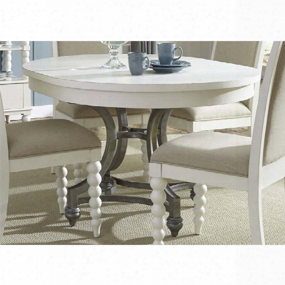 Liberty Furniture Harbor View Ii Round Dining Table In Linen