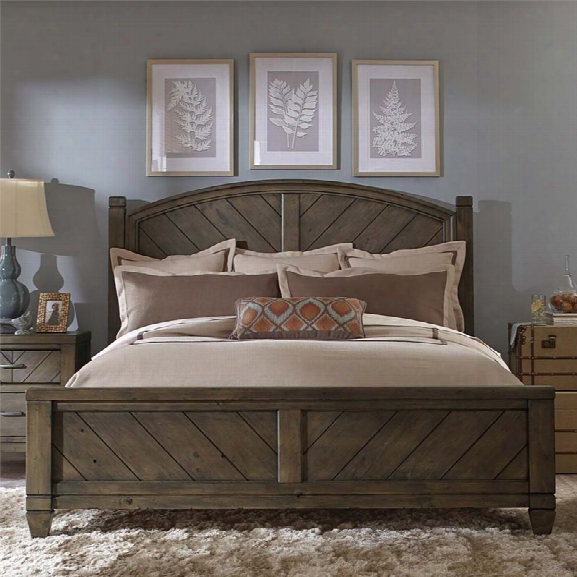 Liberty Furniture Modern Country King Poster Bed In Harvest Brown