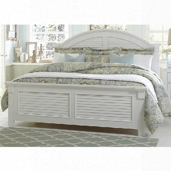 Liberty Furniture Summer House I King Panel Bed In Oyster White