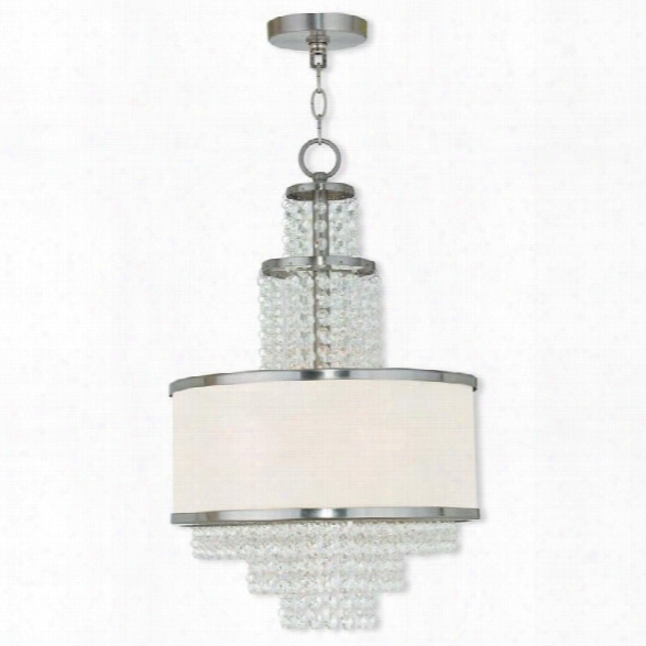 Livex Prescott Mini Chandelier In Brushed Nickel