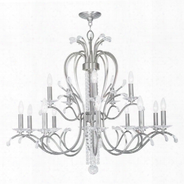 Livex Serafina Chandelier In Brushed Nickel