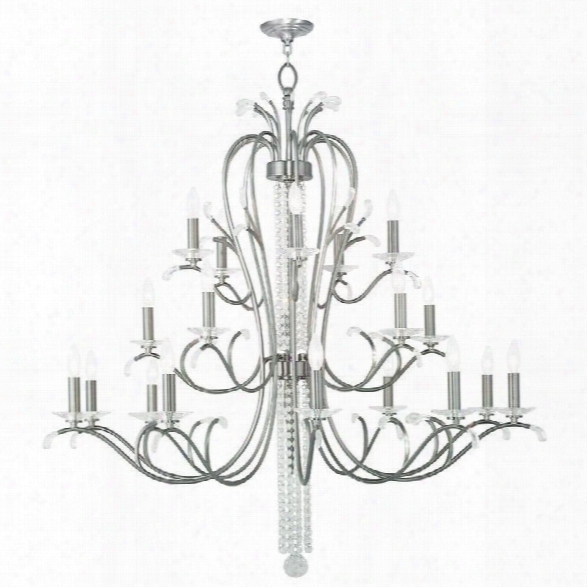 Livex Serafina Foyer Chandelier In Brushed Nickel