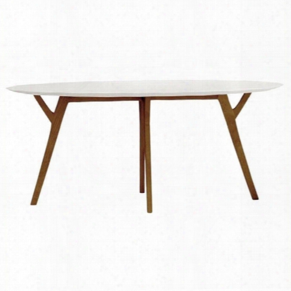 Maklaine 47.25 Round Dining Table In White And Ash