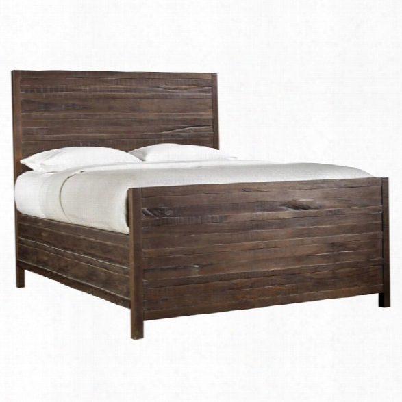 Modus Townsend California King Solid Wood Panel Bed In Java
