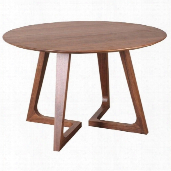 Moe's Godenza Round Dining Table In Walnut