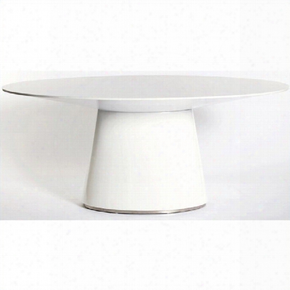 Moe's Otago Oval Dining Table In White