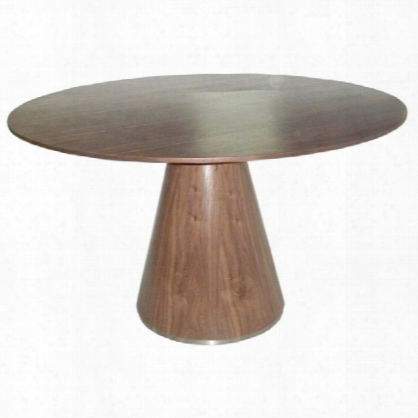 Moe's Otago Round Dining Table In Walnut