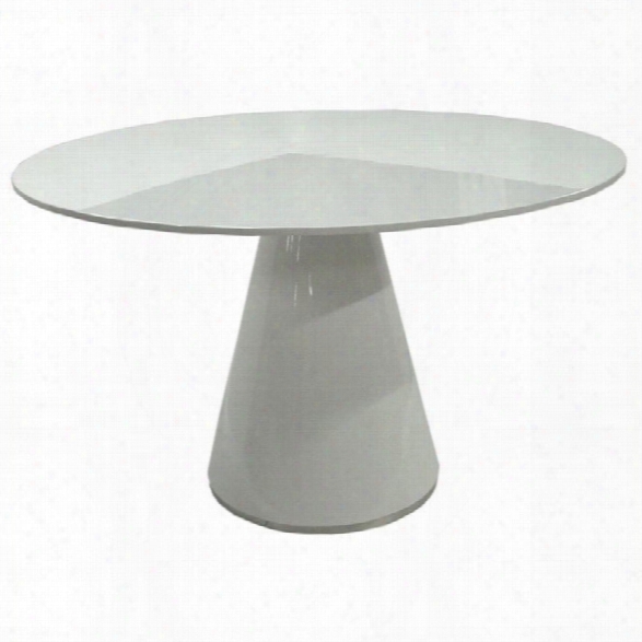 Moe's Otago Round Dining Table In White