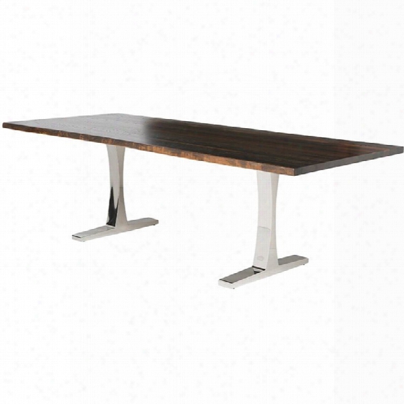 Nuevo Toulouse 96 Dining Table In Seared Brown