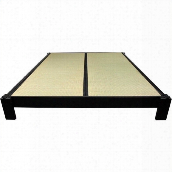 Oriental Furniture Tatami Platform Bed In Black-twin