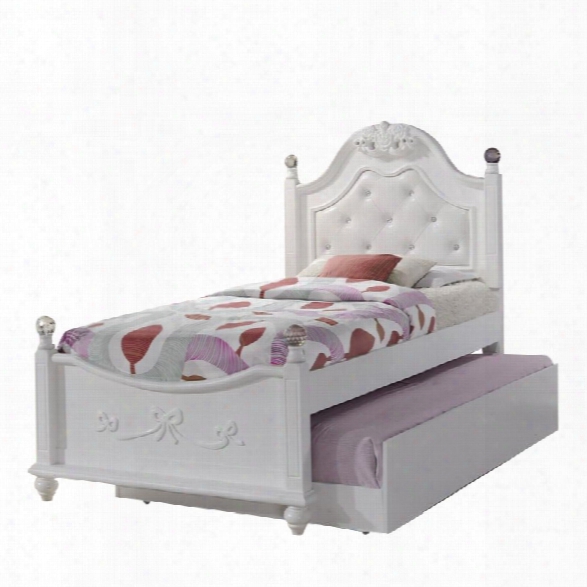 Picket House Furnishings Annie Twin Bed With Storage Trundle In White