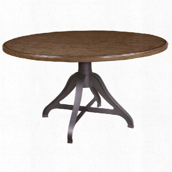 Pulaski Weston Loft Round Dining Table In Brown