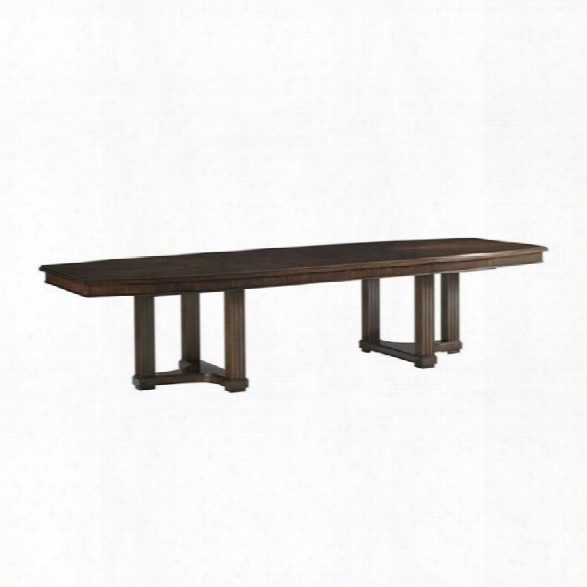 Stanley Crestaire Lola Double Pedestal Dining Table In Porter