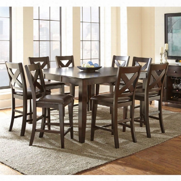 Steve Silver Crosspointe Counter Height Dining Table With 18 Leaf