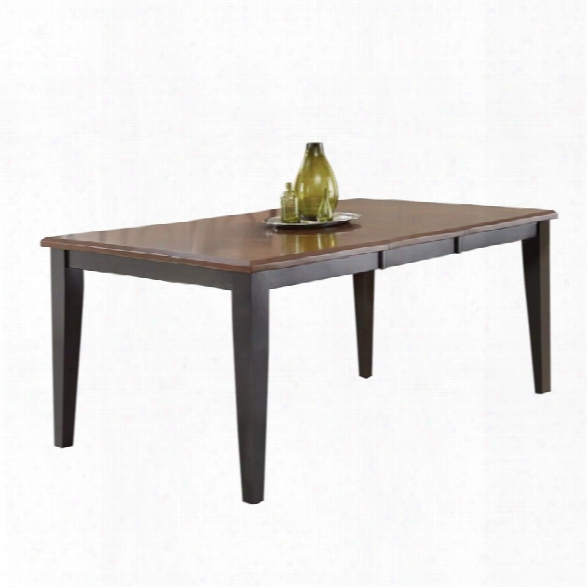 Steve Silver Rani Dining Table In Ebony And Medium Cherry