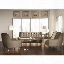 Coaster Natalia 3 Piece Tufted Fabric Sofa Set in Grey