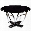 Furniture of America Kelton Round Dining Table in Black