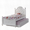 Picket House Furnishings Annie Twin Bed with Storage Trundle in White