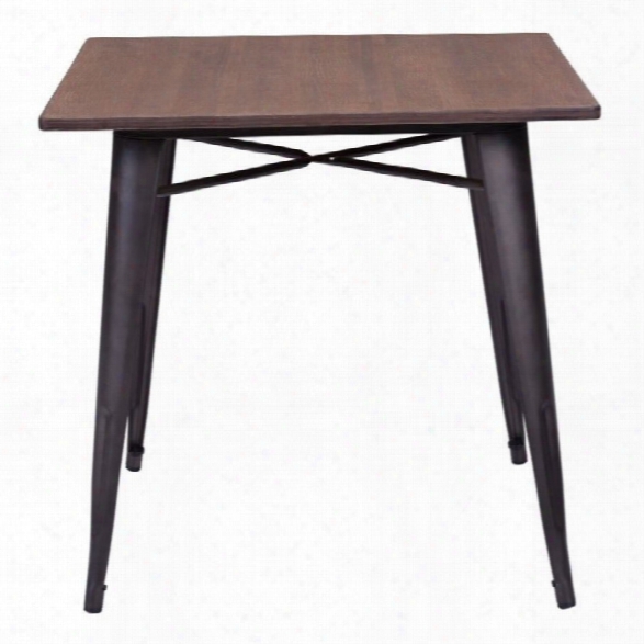 Zuo Titus Dining Table In Rustic Brown