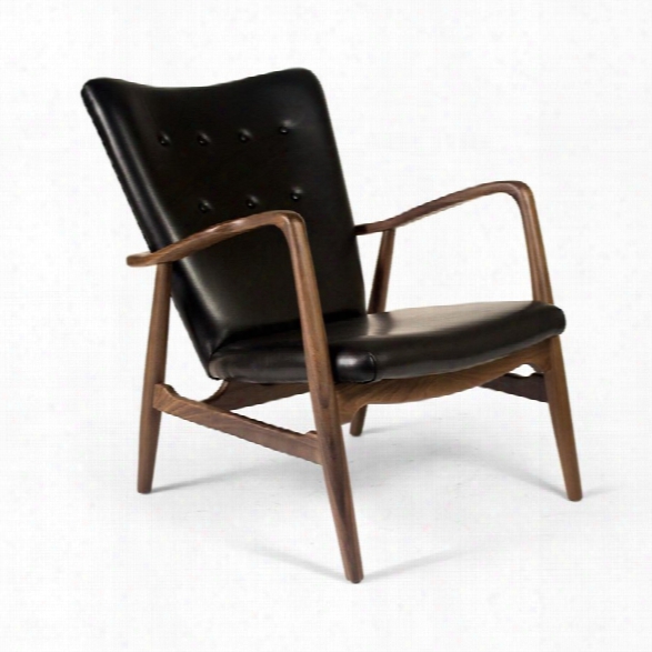 Aeon Furniture Addison Arm Chair In Black Leather