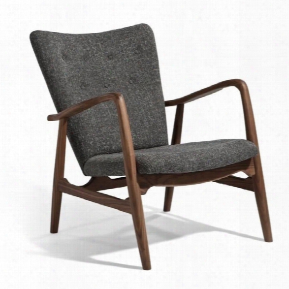 Aeon Furniture Addison Fabric Tuffed Lounge Chair In Gray