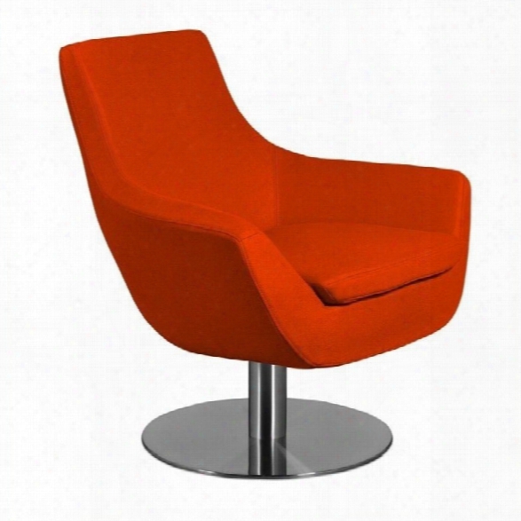 Aeon Furniture Brett Upholstered Lounge Chair In Orange