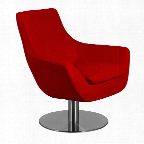 Aeon Furniture Brett Upholstered Lounge Chair In Red