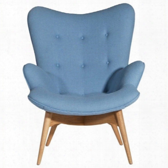 Aeon Furniture Jules Fabric Tufted Lounge Chair In Blue