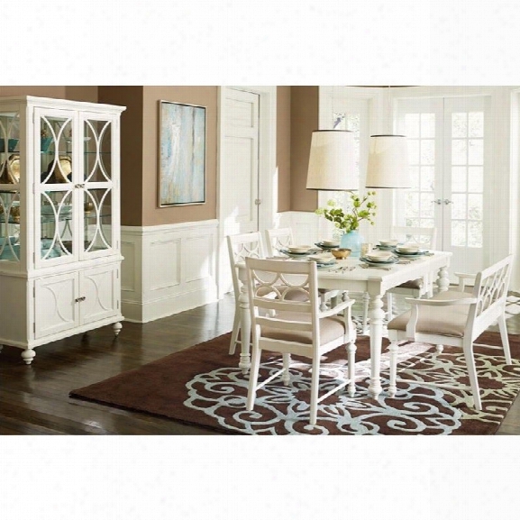 American Drew Lynn Haven 7 Piece Wood Dining S Et In White