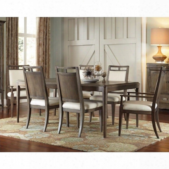 American Drew Park Studio 7 Piece Wood Dining Set In Taupe