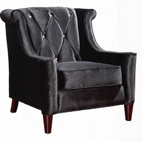 Armen Living Barrister Tufted Club Chair In Black