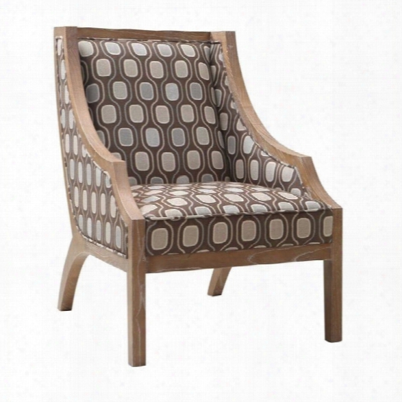 Armen Living Sahara Upholstered Accent Swayback Chair In Beige