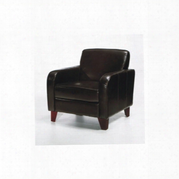 Armen Living Tatyana Leather Club Chair In Brown