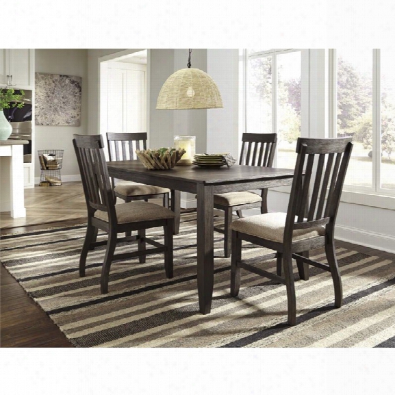 Ashley Dresbar 5 Piece Dining Set In Grayish Brown