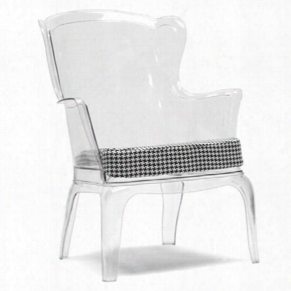 Baxton Studio Tasha Plastic Accent Arm Chair In Clear