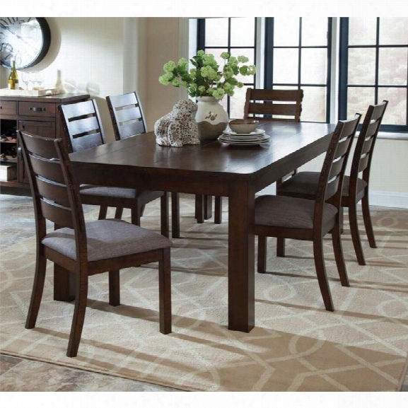 Coaster 5 Piece Dining Set In Stone Gray And Rustic Pecan
