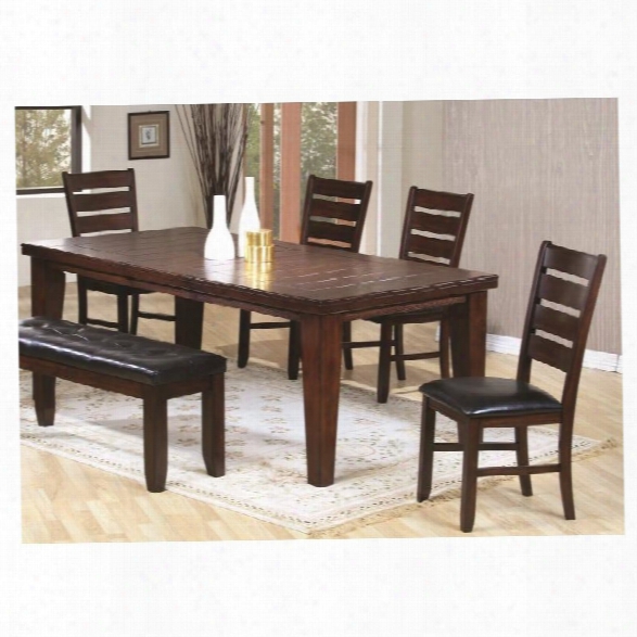 Coaster Imperial 5 Piece Dining Set In Rustic Oak