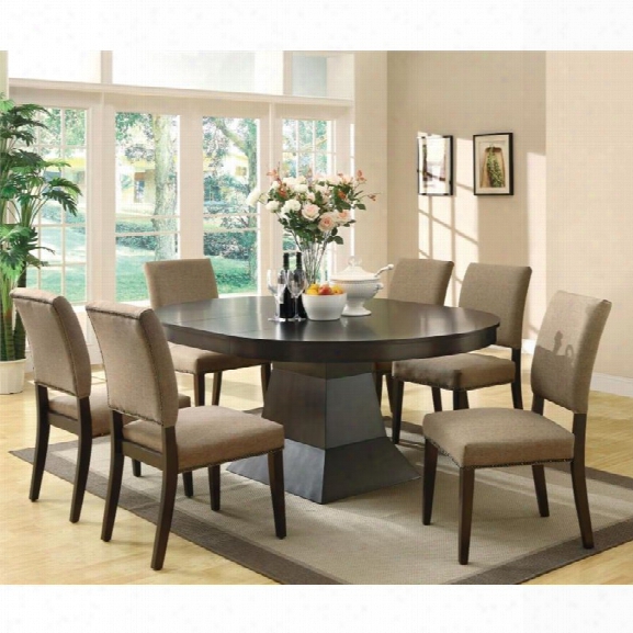 Coaster Myrtle 5 Piece Extendable Dining Set In Cappuccino