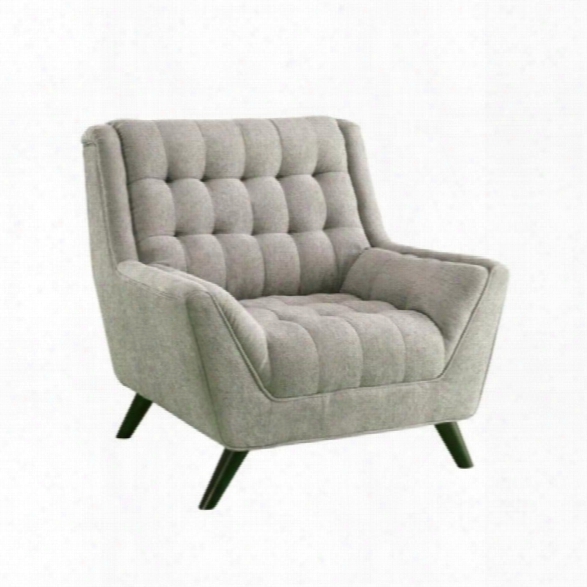 Coaster Natalia Tufted Fabric Chair In Grey