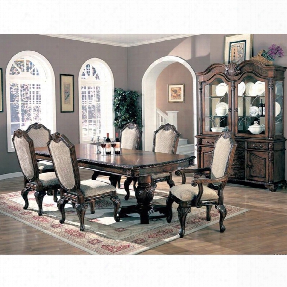 Coaster Saint Charles 7 Piece Dining Set In Deep Brown