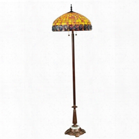 Dale Tiffany Orange Turtleback Floor Lamp