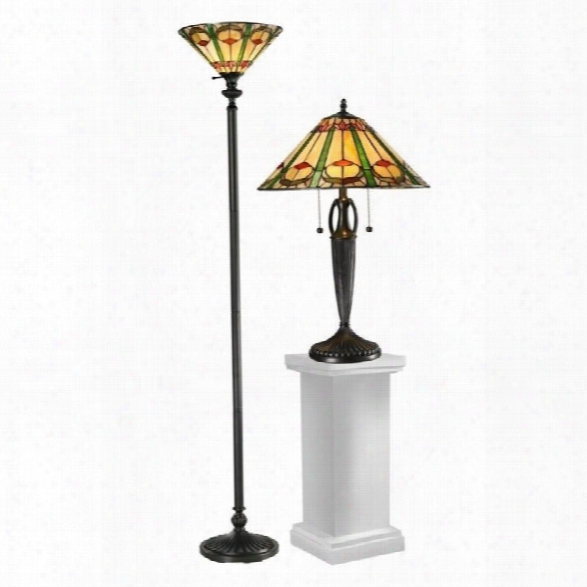 Dale Tiffany Quill Table Lamp And Floor Lamp