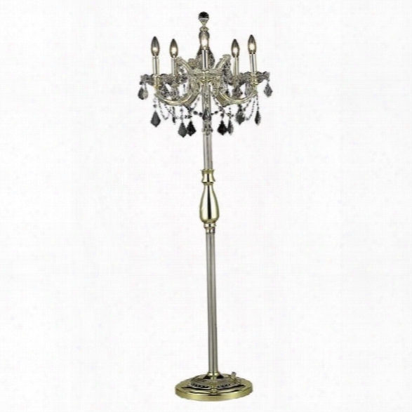 Elegant Lighting Maria Theresa 54 5 Light Spectra Crystal Floor Lamp